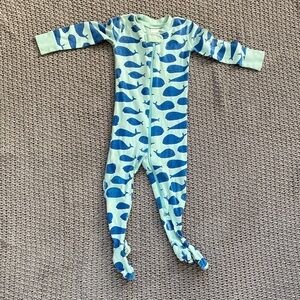 Hanna Andersson whale print footie pajamas